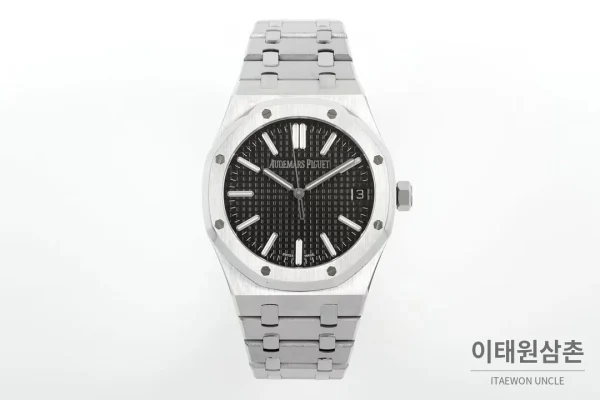 오데마피게 로열오크 50주년 실버베젤 블랙다이얼 오토매틱 41mm
