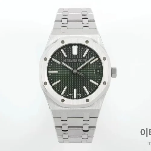 오데마피게 로열오크 50주년 실버베젤 다크그린다이얼 오토매틱 41mm 오데마피게 로열오크 50주년 실버베젤 다크그린다이얼 오토매틱 41mm