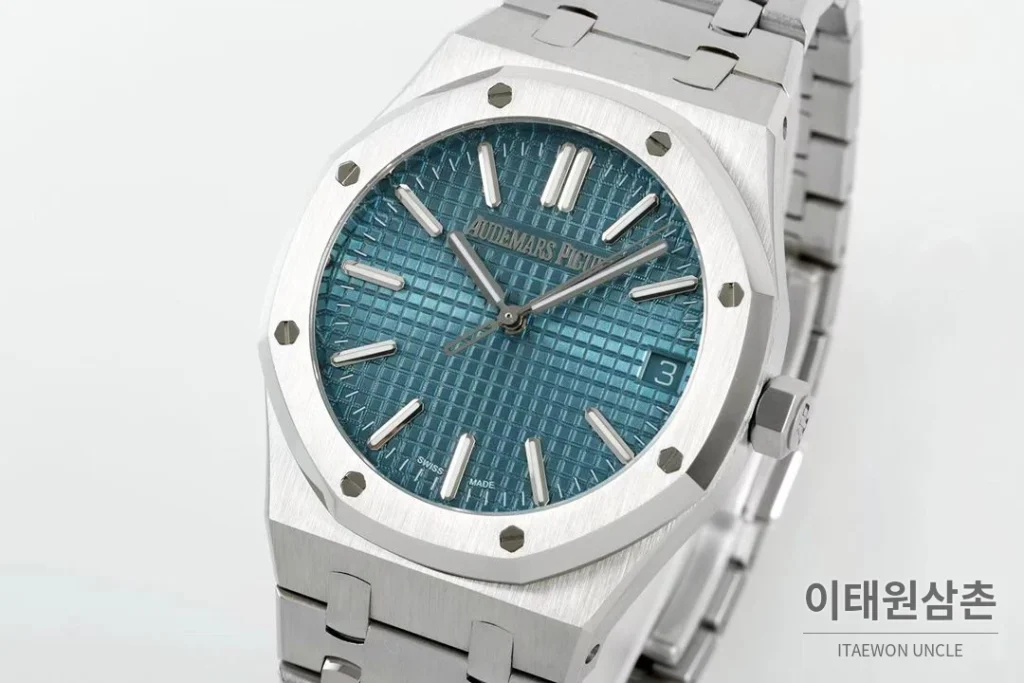 오데마피게 로열오크 50주년 실버베젤 코발트다이얼 오토매틱 41mm 15510ST