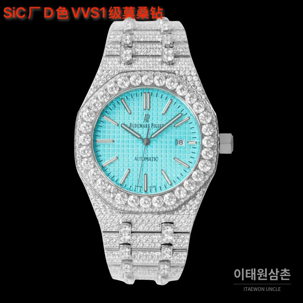 오데마피게 로열오크 오토매틱 아이스블루 다이얼 스틸 브레이슬릿 (2)