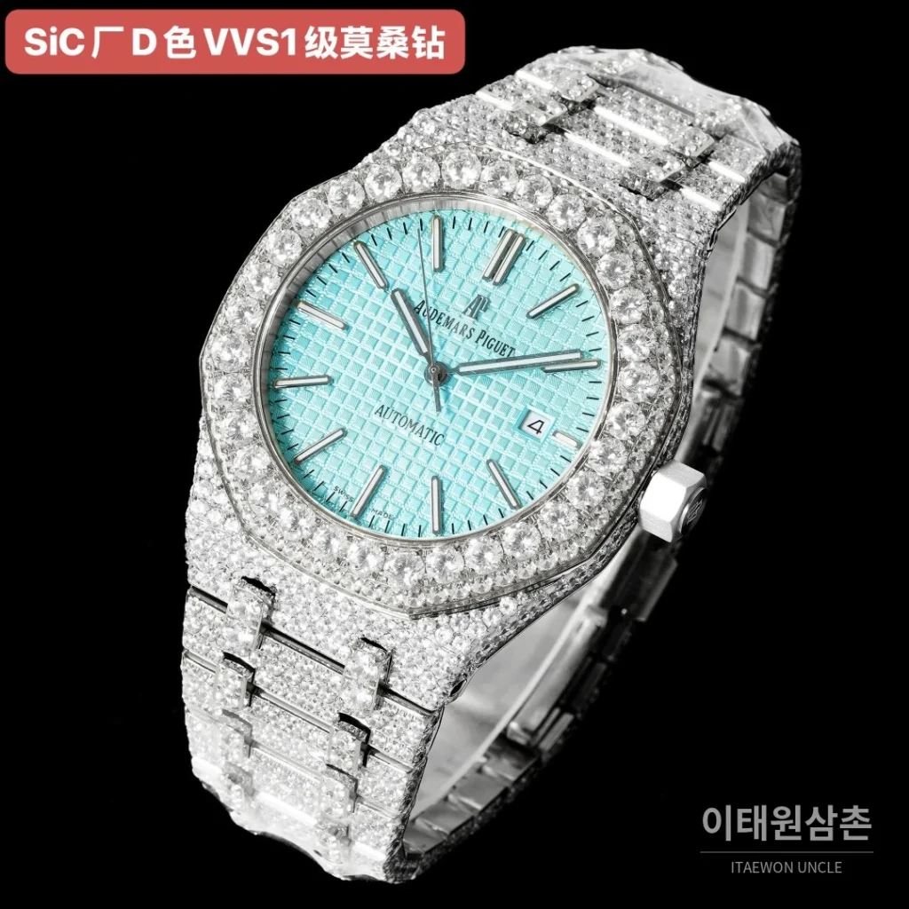 오데마피게 로열오크 오토매틱 아이스블루 다이얼 스틸 브레이슬릿 (2)