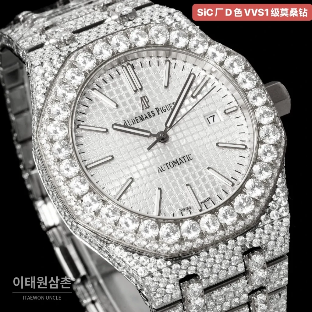 오데마피게 로열오크 오토매틱 화이트 다이얼 스틸 브레이슬릿 (3)