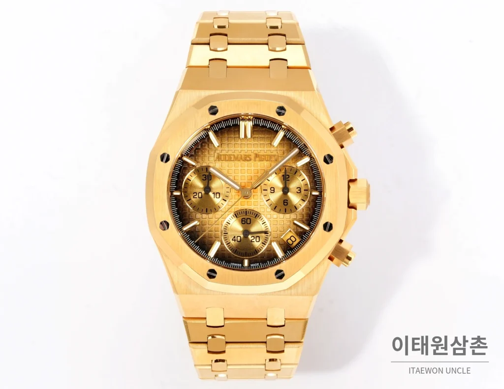 오데마피게 로열오크 크로노그래프 스틸 오토매틱 41mm 실버 케이스