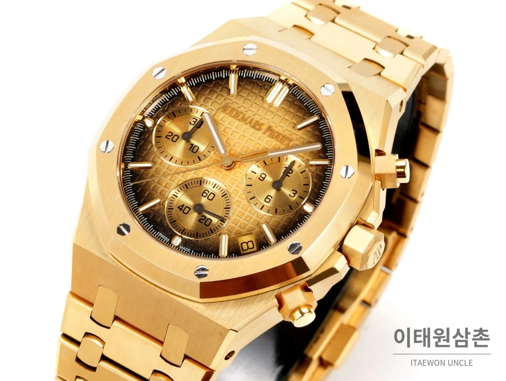 오데마피게 로열오크 크로노그래프 스틸 오토매틱 41mm 실버 케이스
