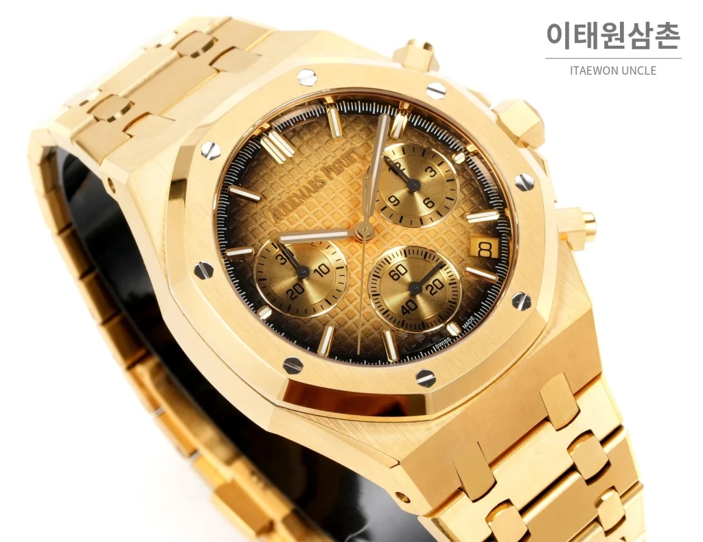 오데마피게 로열오크 크로노그래프 스틸 오토매틱 41mm 실버 케이스