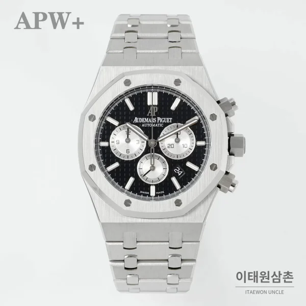 오데마피게 로열오크 크로노그래프 스틸 오토매틱 41mm 26331OR 블랙 다이얼 스틸 브레이슬릿 오데마피게 로열오크 크로노그래프 스틸 오토매틱 41mm 26331OR 블랙 다이얼 스틸 브레이슬릿