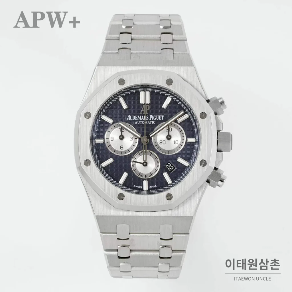 오데마피게 로열오크 크로노그래프 스틸 오토매틱 41mm 26331OR 네이비 다이얼 스틸 브레이슬릿
