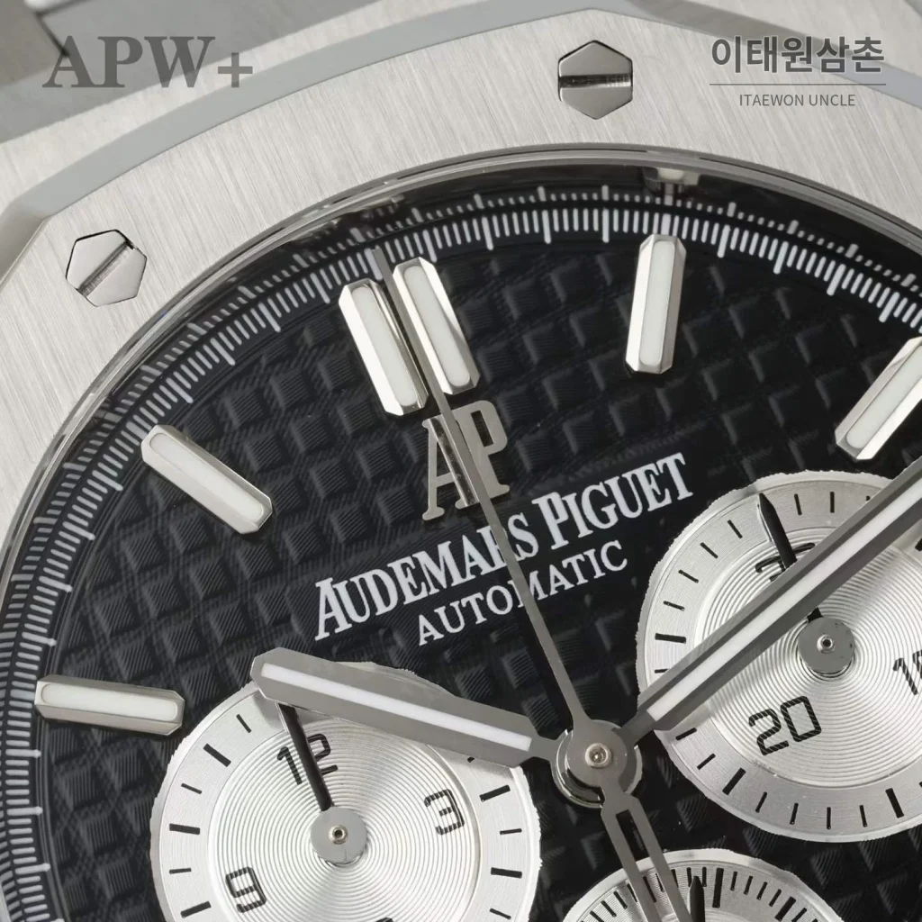 오데마피게 로열오크 크로노그래프 스틸 오토매틱 41mm 26331OR 블랙 다이얼 스틸 브레이슬릿