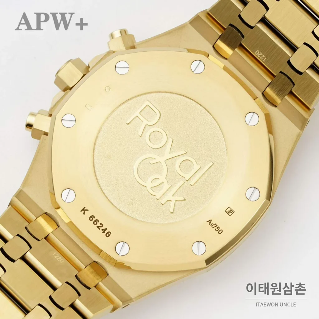 오데마피게 로열오크 크로노그래프 스틸 오토매틱 41mm 26331OR 그린 다이얼 골드 브레이슬릿