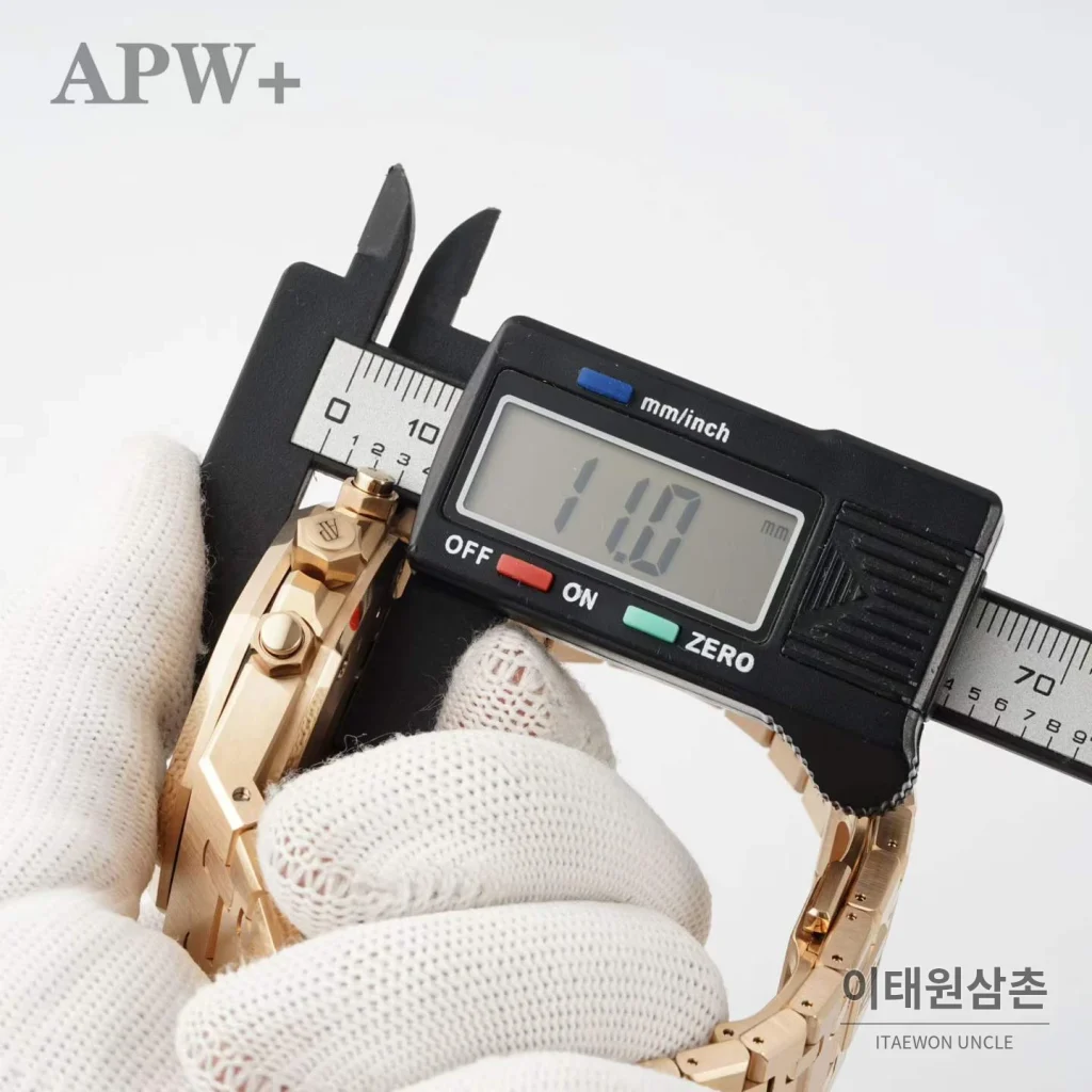 오데마피게 로열오크 크로노그래프 스틸 오토매틱 41mm 26331OR 블랙 다이얼 로즈골드 브레이슬릿