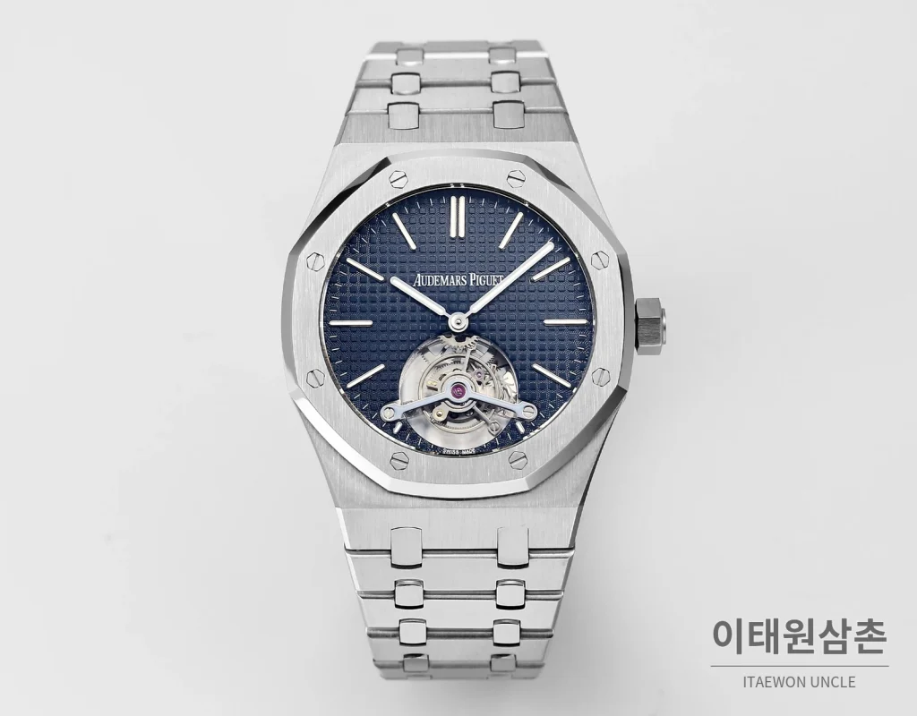 오데마피게 로열오크 에볼루티브 다이얼 투르비용 오토매틱 41mm 스틸 브레이슬릿 (2)