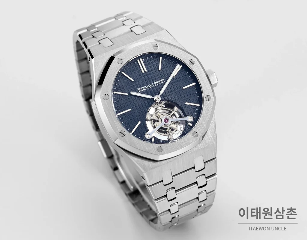 오데마피게 로열오크 에볼루티브 다이얼 투르비용 오토매틱 41mm 스틸 브레이슬릿 (2)