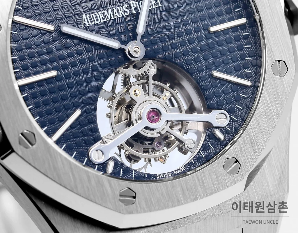 오데마피게 로열오크 에볼루티브 다이얼 투르비용 오토매틱 41mm 스틸 브레이슬릿 (2)