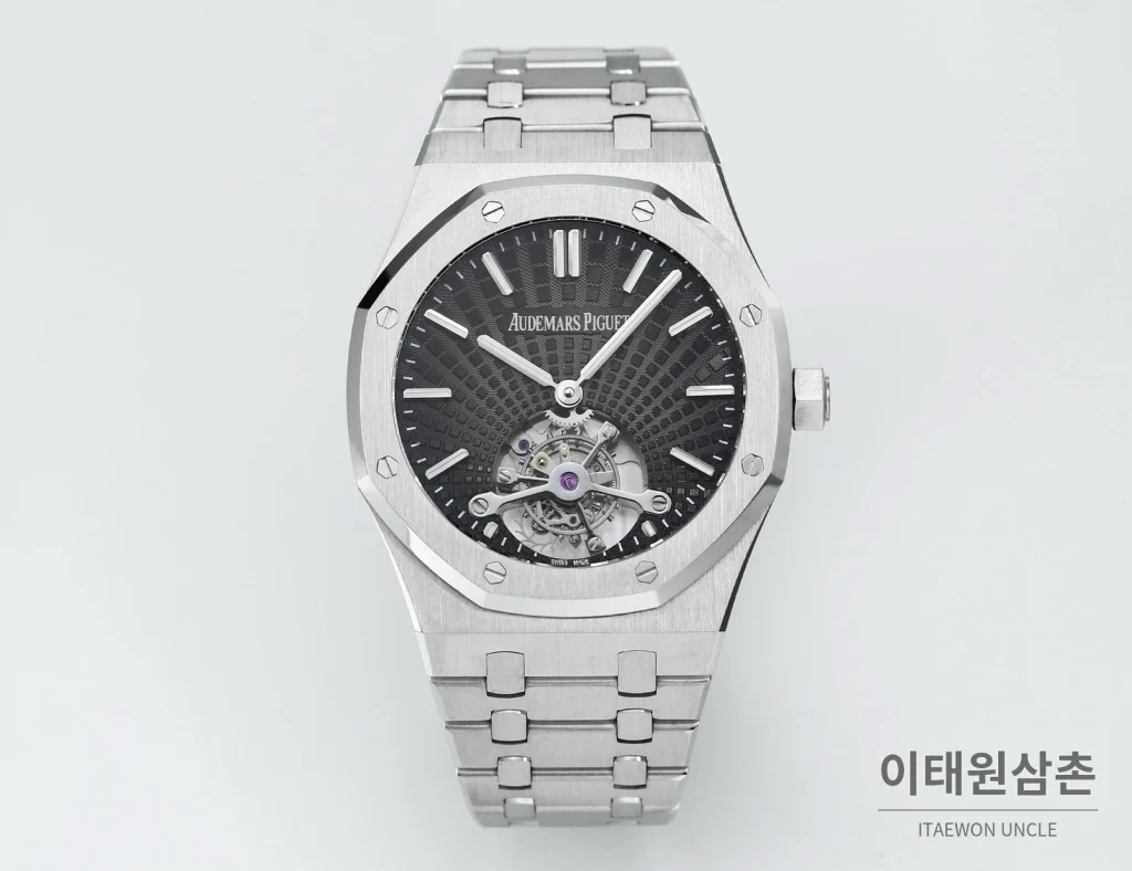 오데마피게 로열오크 에볼루티브 다이얼 투르비용 오토매틱 41mm 스틸 브레이슬릿 (3)