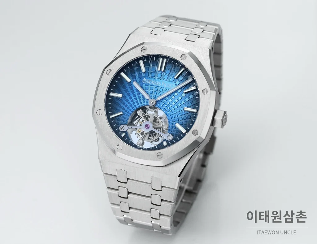 오데마피게 로열오크 에볼루티브 다이얼 투르비용 오토매틱 41mm 스틸 브레이슬릿 (2)