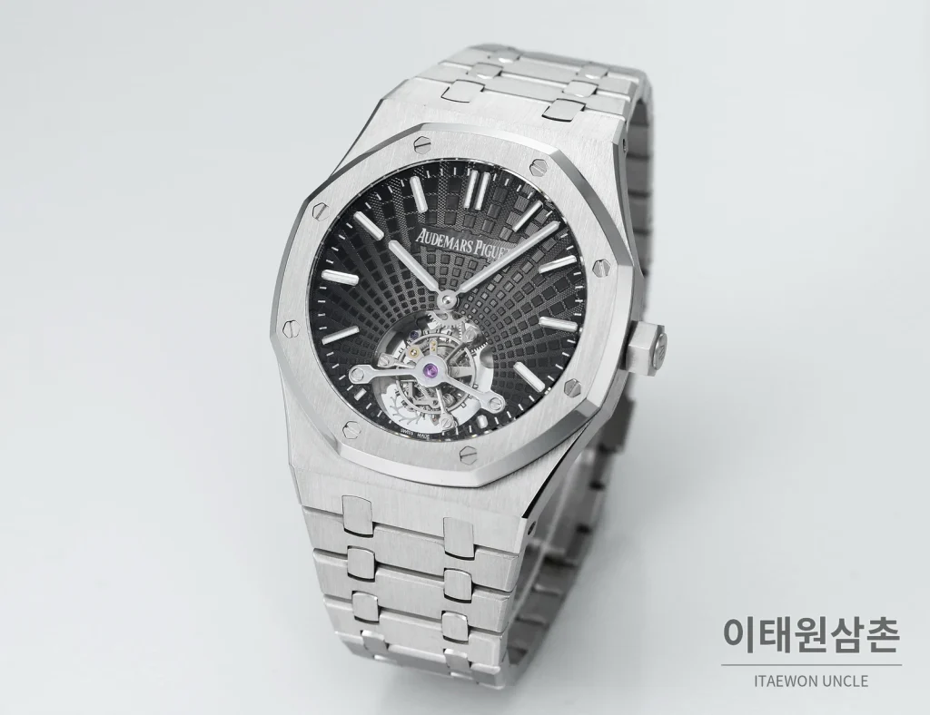 오데마피게 로열오크 에볼루티브 다이얼 투르비용 오토매틱 41mm 스틸 브레이슬릿 (3)