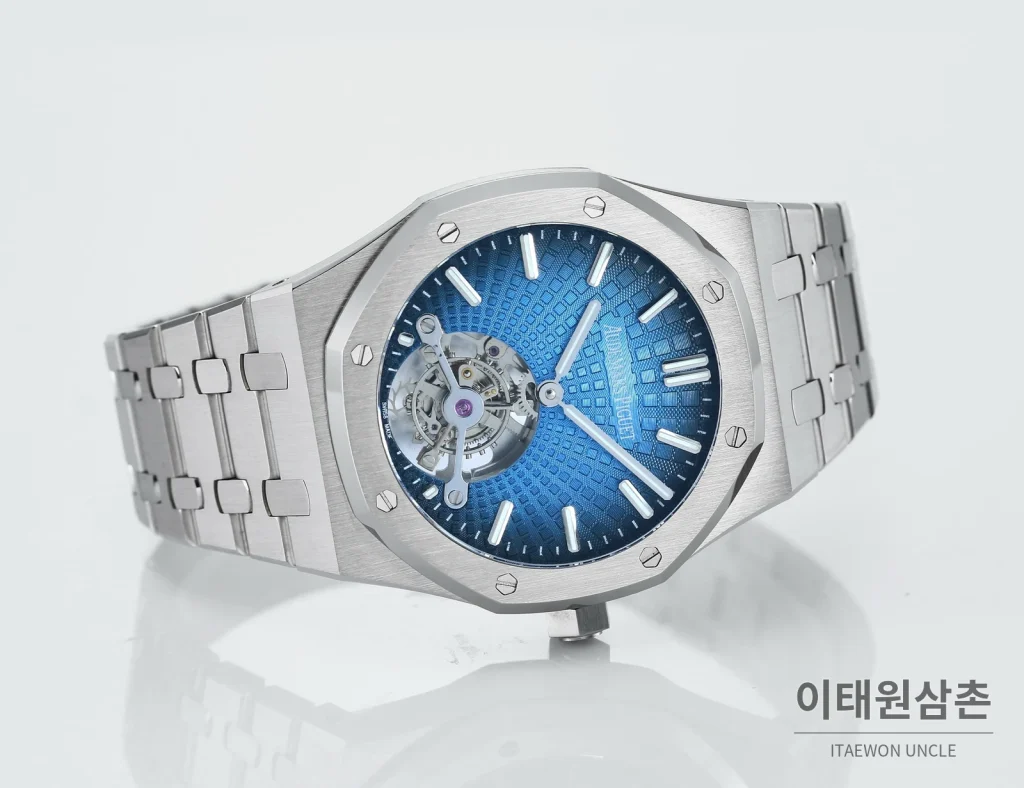 오데마피게 로열오크 에볼루티브 다이얼 투르비용 오토매틱 41mm 스틸 브레이슬릿 (2)