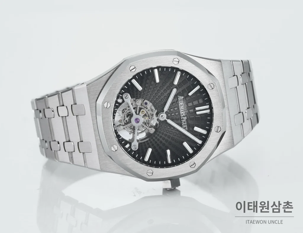 오데마피게 로열오크 에볼루티브 다이얼 투르비용 오토매틱 41mm 스틸 브레이슬릿 (3)