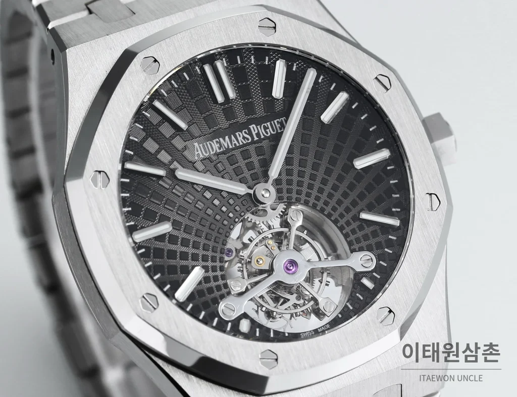 오데마피게 로열오크 에볼루티브 다이얼 투르비용 오토매틱 41mm 스틸 브레이슬릿 (3)
