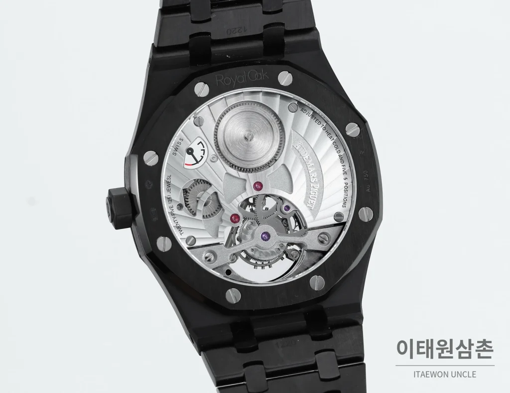 오데마피게 로열오크 에볼루티브 다이얼 투르비용 오토매틱 41mm 세라믹 브레이슬릿