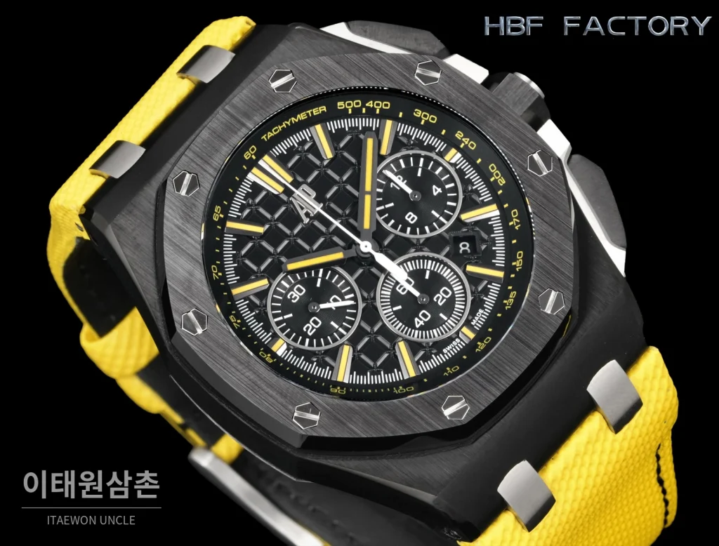 오데마피게 로열오크 오프쇼어 세라믹베젤 크로노그래프 오토매틱 44mm 블랙 다이얼 (2)
