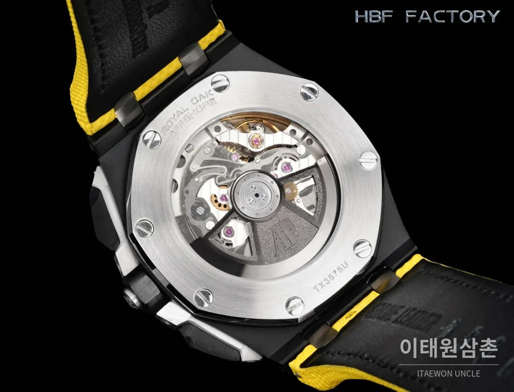 오데마피게 로열오크 오프쇼어 세라믹베젤 크로노그래프 오토매틱 44mm 블랙 다이얼