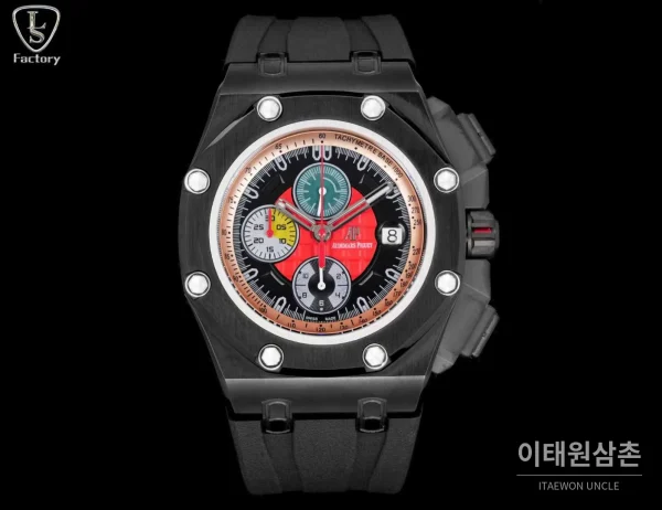 오데마피게 로열오크 오프쇼어 슈마허 에디션 스틸 크로노그래프 러버밴드 오토매틱 44mm 블랙 (5) 오데마피게 로열오크 오프쇼어 슈마허 에디션 스틸 크로노그래프 러버밴드 오토매틱 44mm 블랙 블랙 베젤 (2)