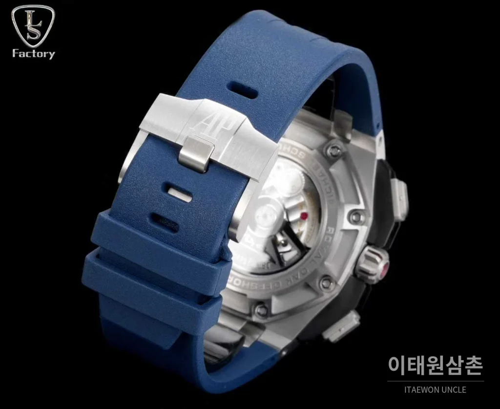 오데마피게 로열오크 오프쇼어 슈마허 에디션 스틸 크로노그래프 러버밴드 오토매틱 44mm 블랙 블랙 베젤