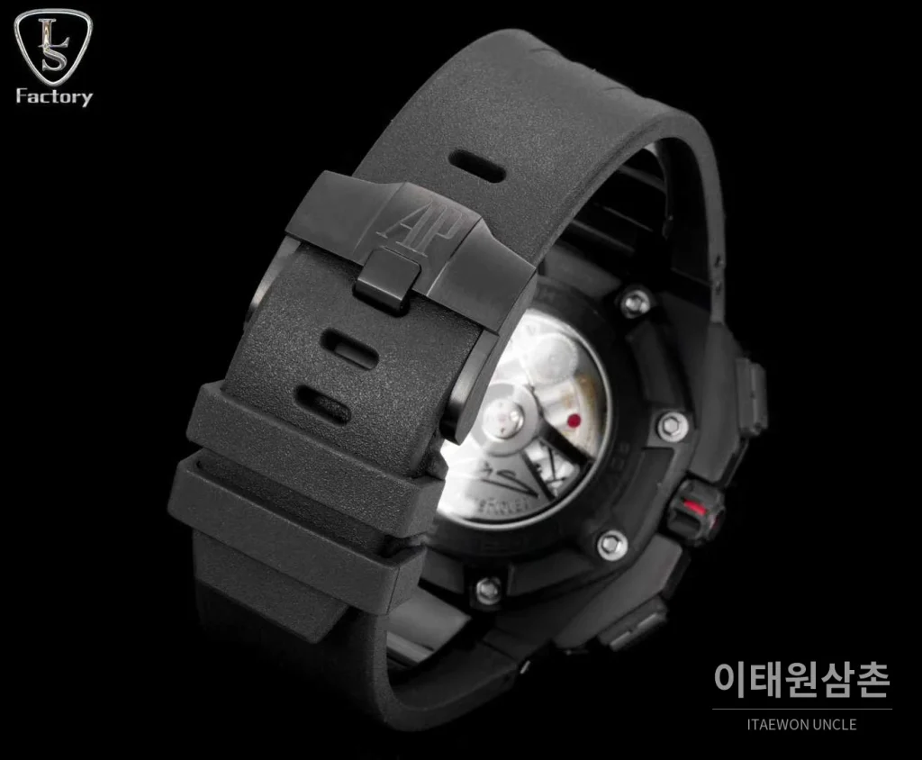 오데마피게 로열오크 오프쇼어 슈마허 에디션 스틸 크로노그래프 러버밴드 오토매틱 44mm 블랙 블랙 베젤 (2)