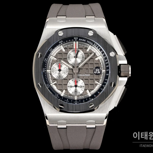 오데마피게 로열오크 오프쇼어 스틸 그레이다이얼 크로노그래프 오토매틱 44mm