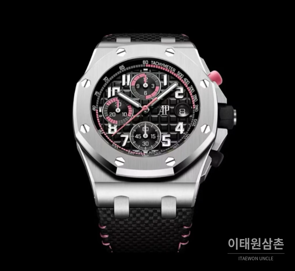 오데마피게 로열오크 오프쇼어 스틸 레드다이얼 크로노그래프 42mm