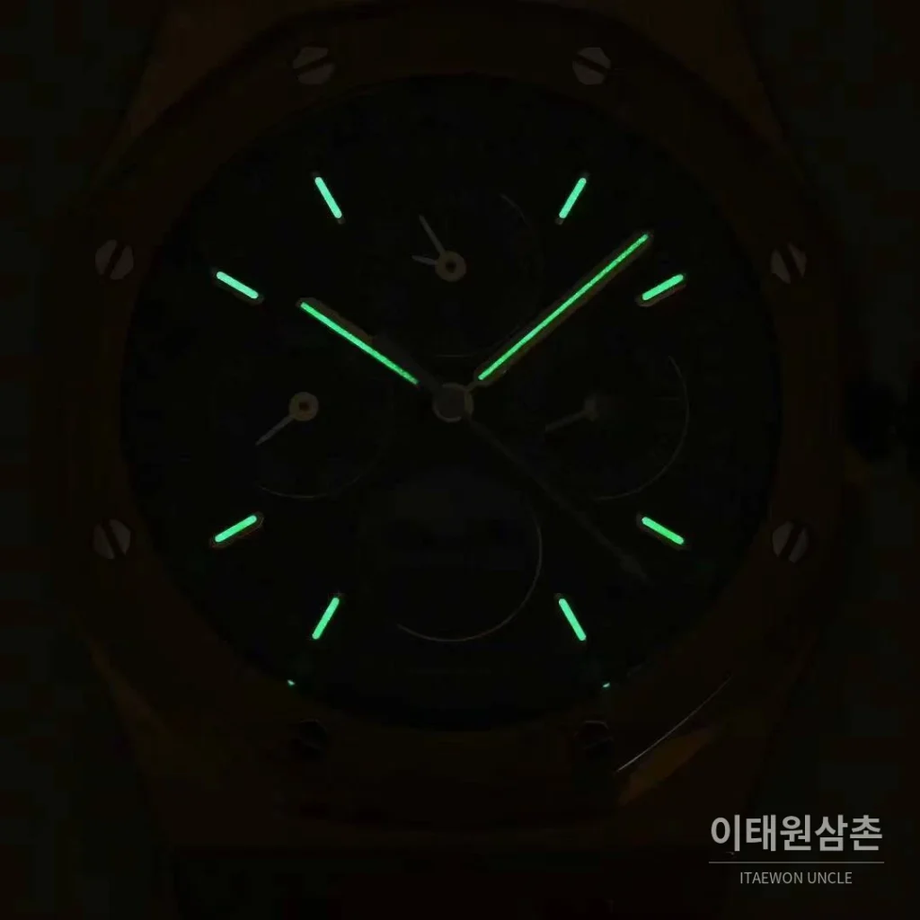 오데마피게 로열오크 퍼페추얼 캘린더 문페이즈 오토매틱 41mm 블루 / 블랙 골드 브레이슬릿