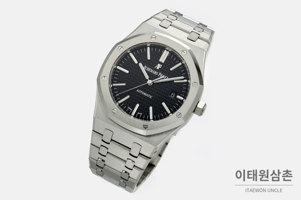 오데마피게 로열오크 실버베젤 블랙다이얼 기계식 37mm