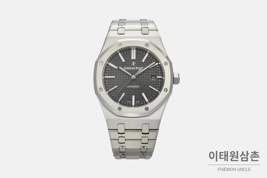 오데마피게 로열오크 실버베젤 그레이다이얼 기계식 37mm
