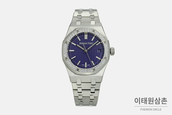 오데마피게 로열오크 실버 다이아베젤 퍼플다이얼 오토매틱 37mm