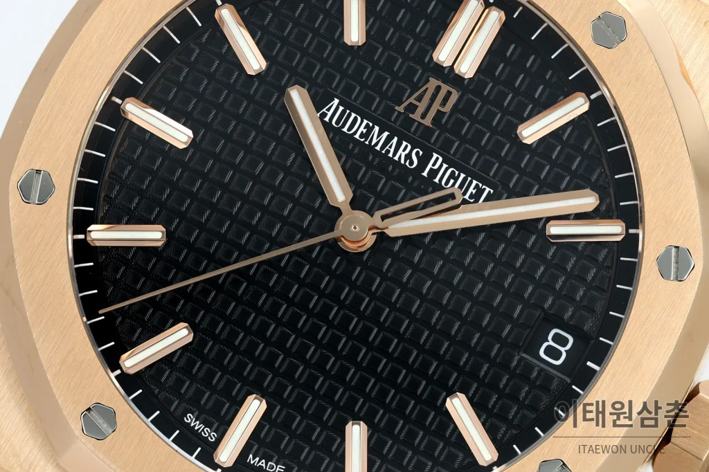 오데마피게 로열오크 스틸 블랙다이얼 브레이슬릿 자동시계 41mm
