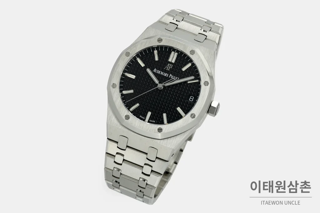 오데마피게 로열오크 스틸 블랙다이얼 일체형 기계식 41mm