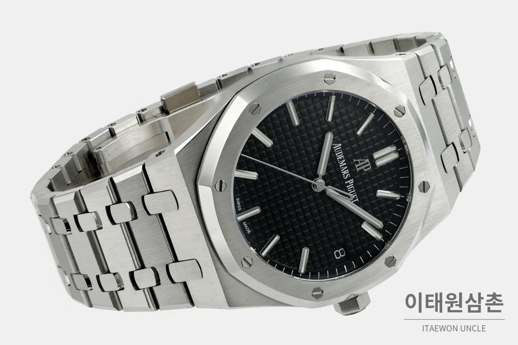 오데마피게 로열오크 스틸 블랙다이얼 일체형 기계식 41mm