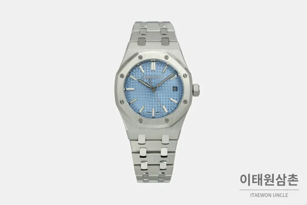 오데마피게 로열오크 스틸 블루다이얼 브레이슬릿 기계식 37mm
