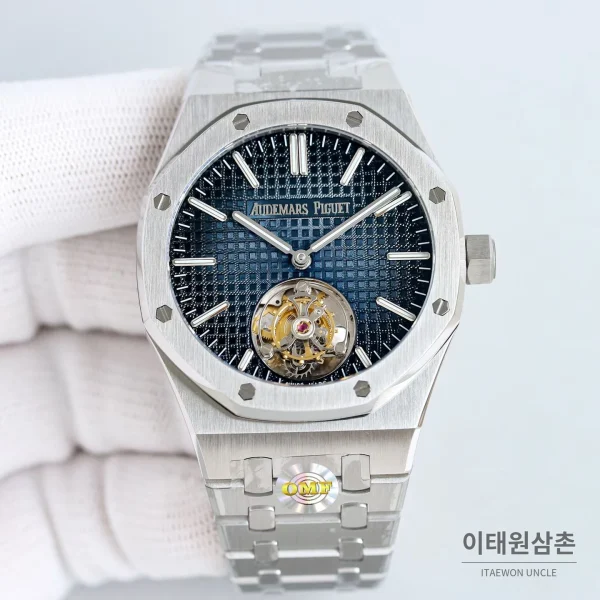 오데마피게 로열오크 스틸 블루다이얼 플라잉투르비용 오토매틱 41mm 26530ST.OO.1220ST.01 (3) 오데마피게 로열오크 스틸 블루다이얼 플라잉투르비용 오토매틱 41mm 26530ST.OO.1220ST.01 (3)