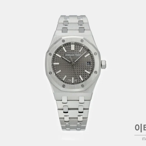 오데마피게 로열오크 스틸 그레이다이얼 브레이슬릿 기계식 37mm