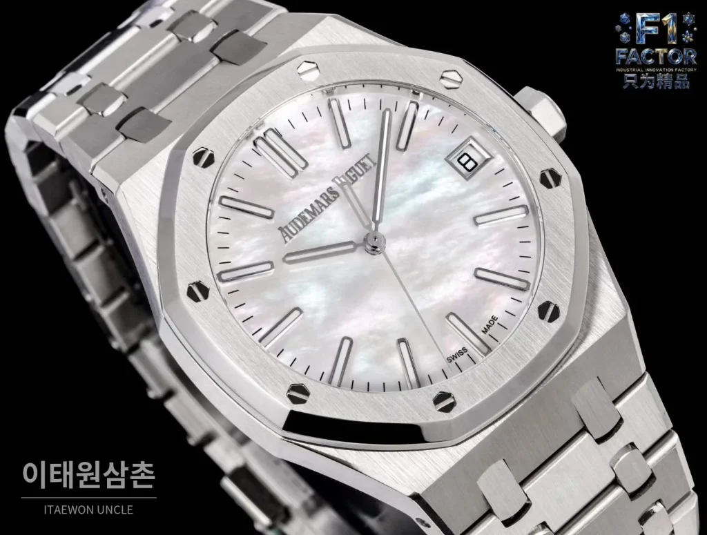 오데마피게 로열오크 스틸 자개다이얼 오토매틱 41mm 15510 스틸 브레이슬릿