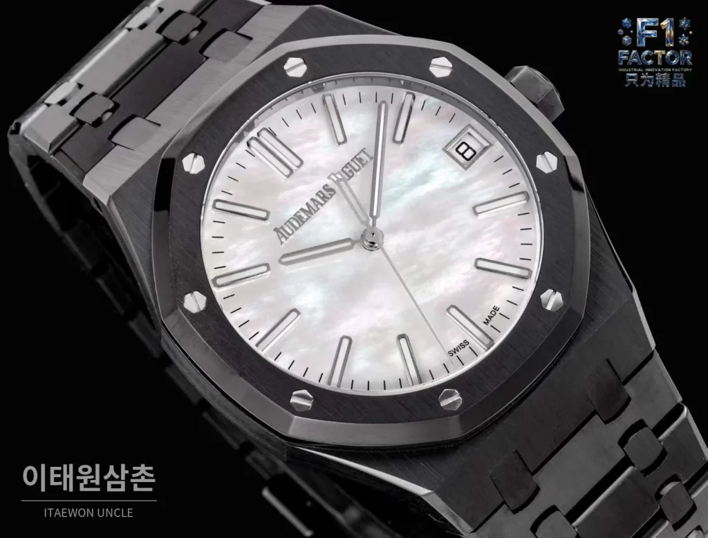 오데마피게 로열오크 스틸 자개다이얼 오토매틱 41mm 15510 세라믹 브레이슬릿