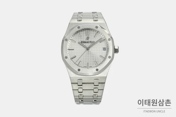 오데마피게 로열오크 스틸 화이트다이얼 일체형 기계식 41mm 오데마피게 로열오크 스틸 화이트다이얼 일체형 기계식 41mm