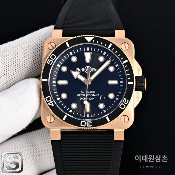 벨앤로스 BR03A 스틸 세라믹베젤 블랙다이얼 오토매틱 42mm 블랙 러버 스트랩 벨앤로스 BR03A 스틸 세라믹베젤 블랙다이얼 오토매틱 42mm 블랙 러버 스트랩