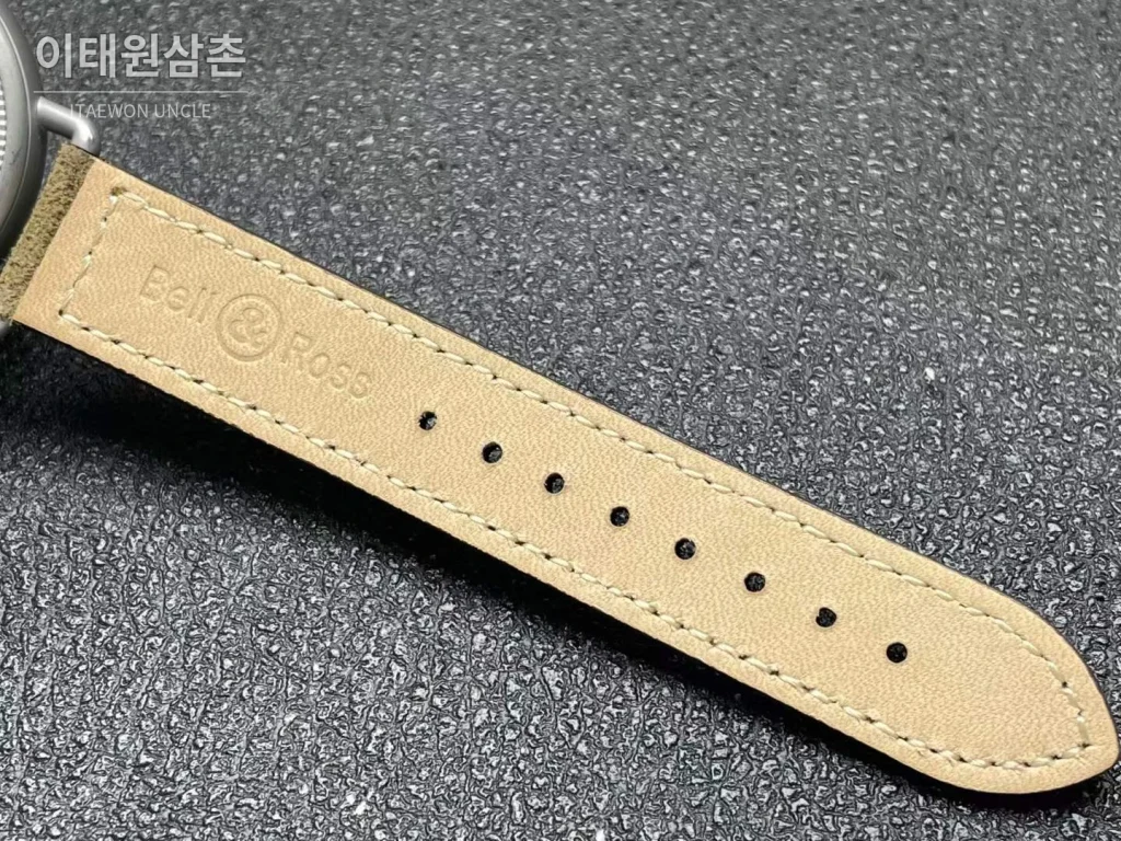 벨앤로스 빈티지 그레이PVD 스틸 블랙다이얼 오토매틱 45mm 브라운 가죽 스트랩