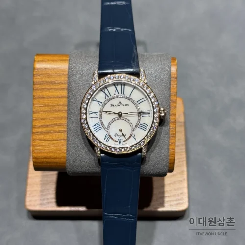 블랑팡 다이아몬드 볼 오토매틱 34.9mm 은색