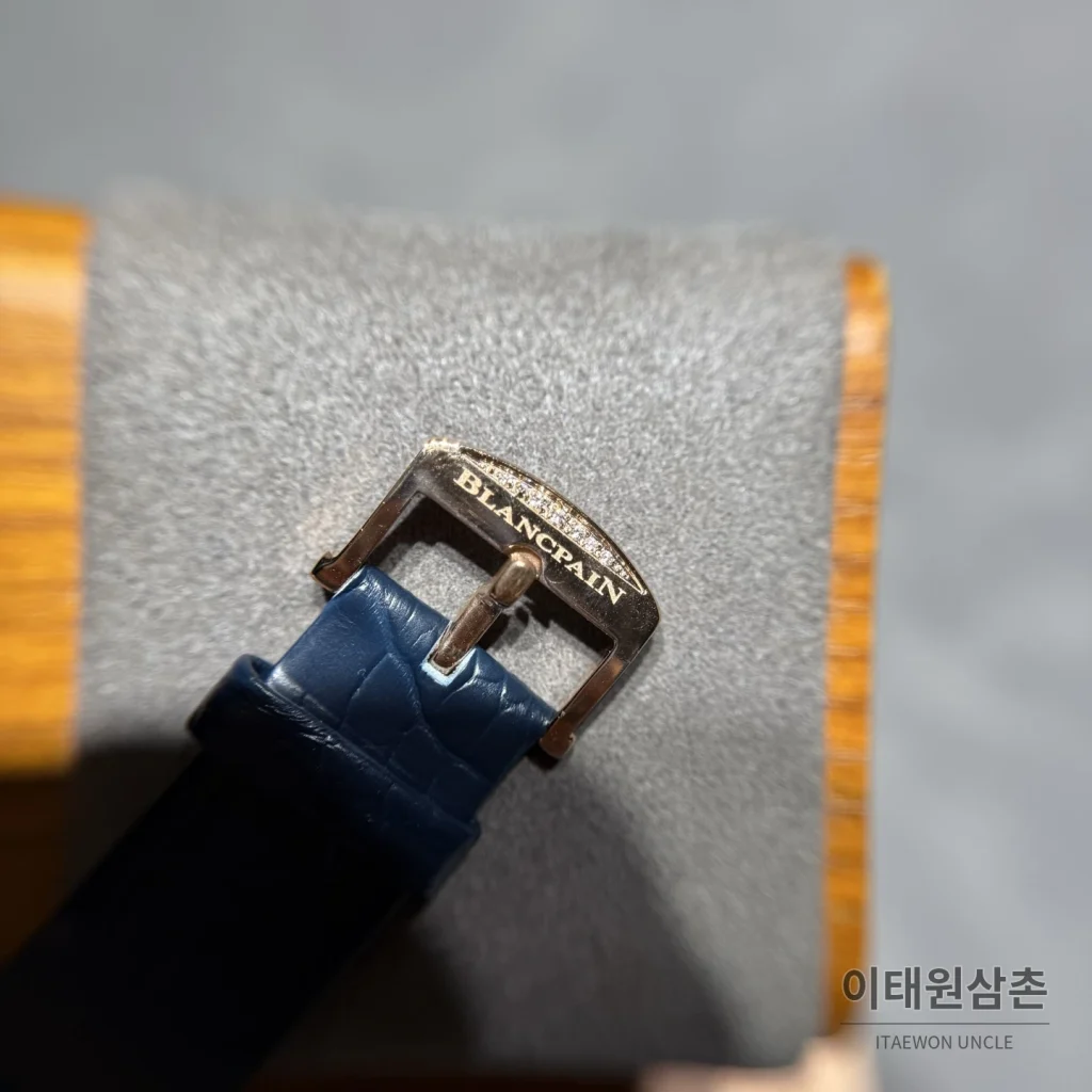 블랑팡 다이아몬드 볼 오토매틱 34.9mm 은색