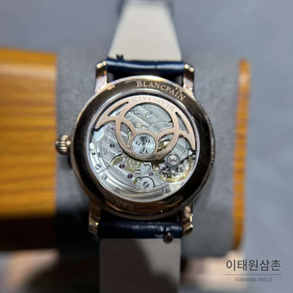 블랑팡 다이아몬드 볼 오토매틱 34.9mm 은색