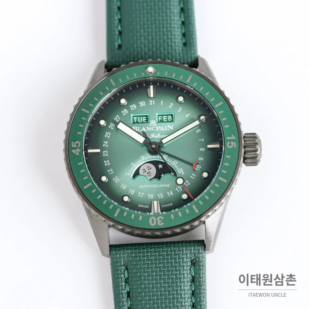 블랑팡 피프티패덤즈 오토매틱 43.6mm 블루 다이얼